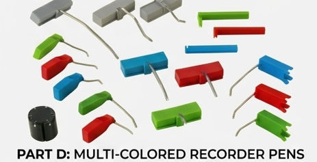 Multi color disposable Recorder Pens